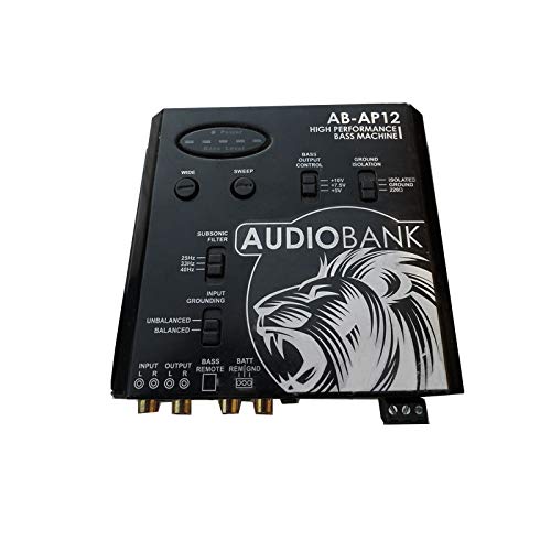 Audiobank High Performance Bass Machine - AB-AP12 - with Subwoofer Bass Control Features/Bass Equalization Circuit/Dash Mount Remote Control and Bass Indicator Audiobank High Performance Bass Machine - AB-AP12 - with Subwoofer Bass Control Features/Bass Equalization Circuit/Dash Mount Remote Control and Bass Indicator